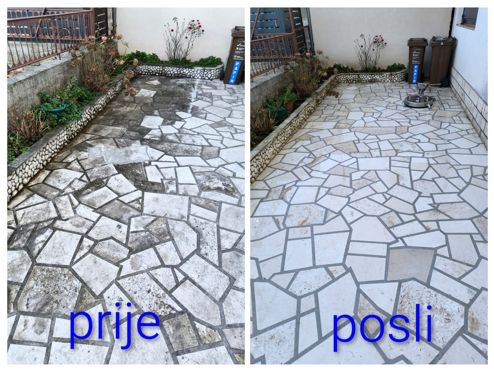 Pranje kamenog popločenja